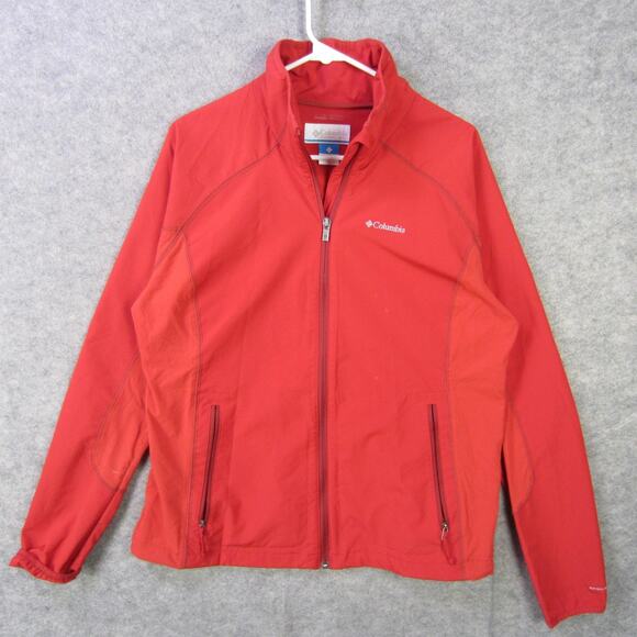 Columbia Sportswear Jacket Mens XL Red Full Zip Softshell Lightweight Outdoor - Picture 1 of 8